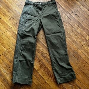 Banana Republic Women's High-rise Wide Straight Leg Dark Olive